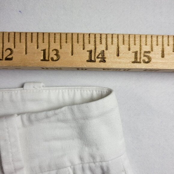 Vince Capri Crop Pants Size 6 29X25 White Cotton Linen Blend Pockets Zip Front - Picture 10 of 14